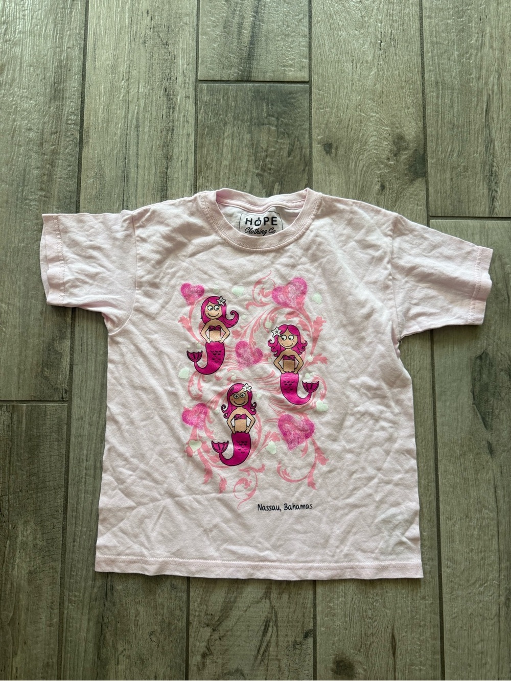 Pink Mermaid Bahamas Graphic Kids T-Shirt